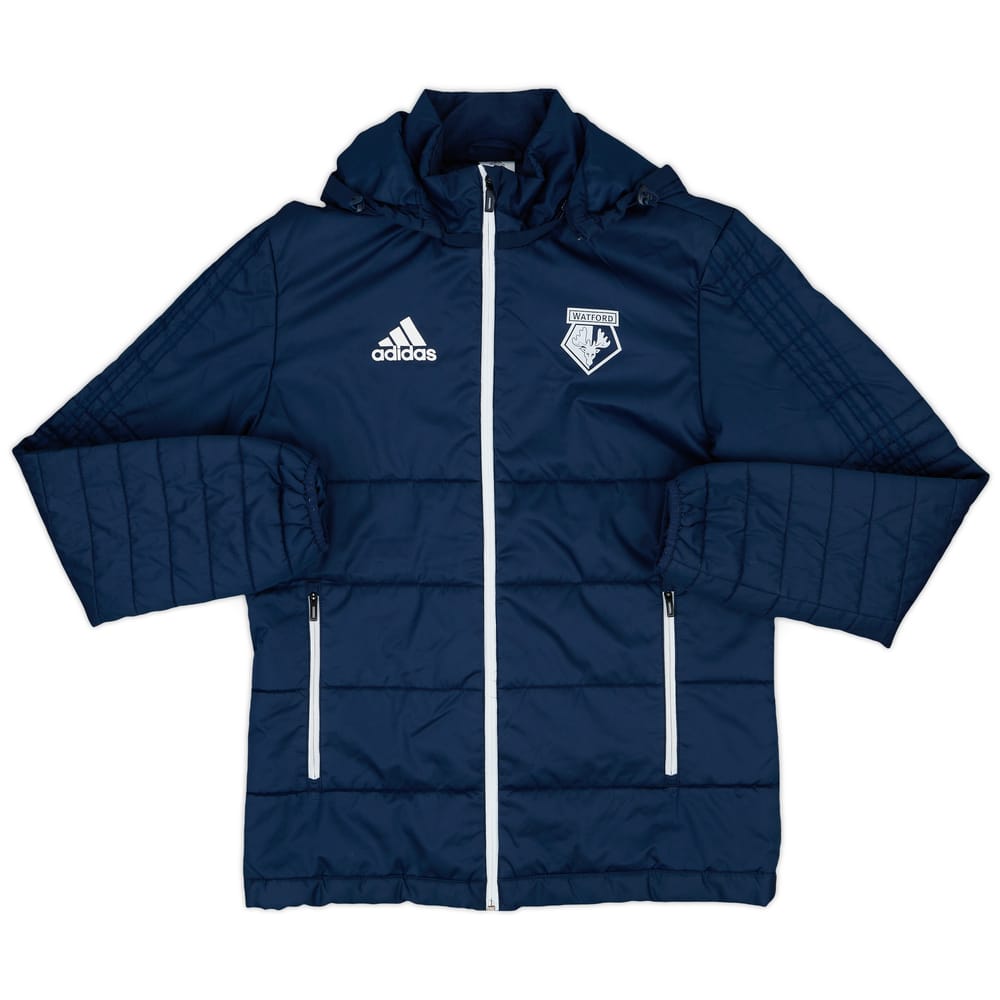 2017-18 Watford adidas Padded Bench Coat - 8/10 - (S)