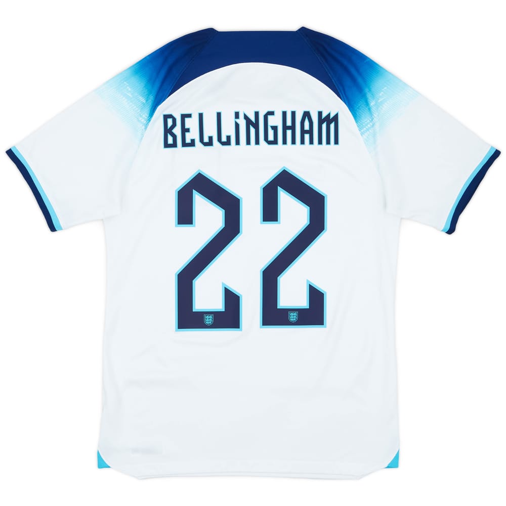 2022-23 England Home Shirt Bellingham #22 - 7/10 - (S)