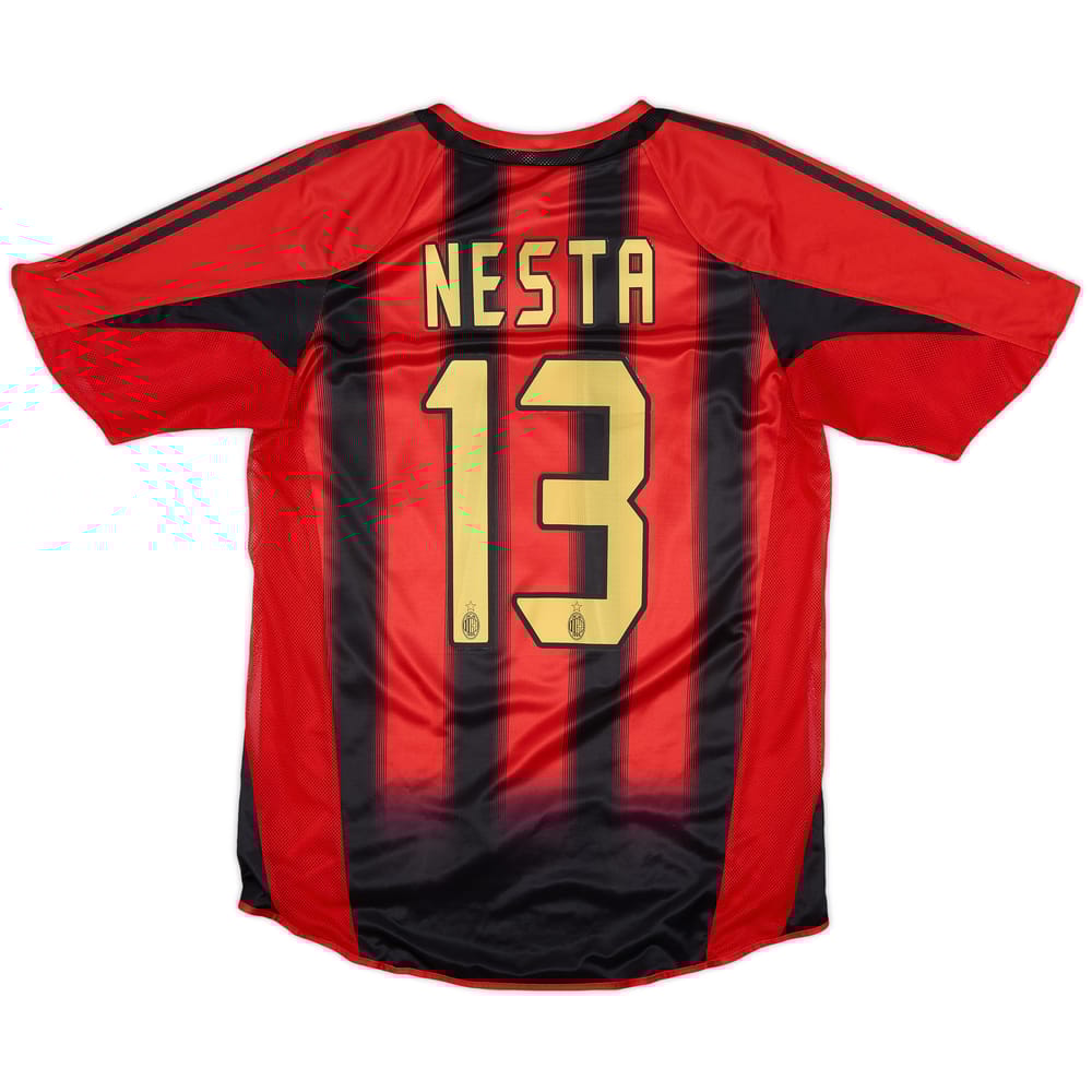 2004-05 AC Milan Home Shirt Nesta #13 - 7/10 - (M)
