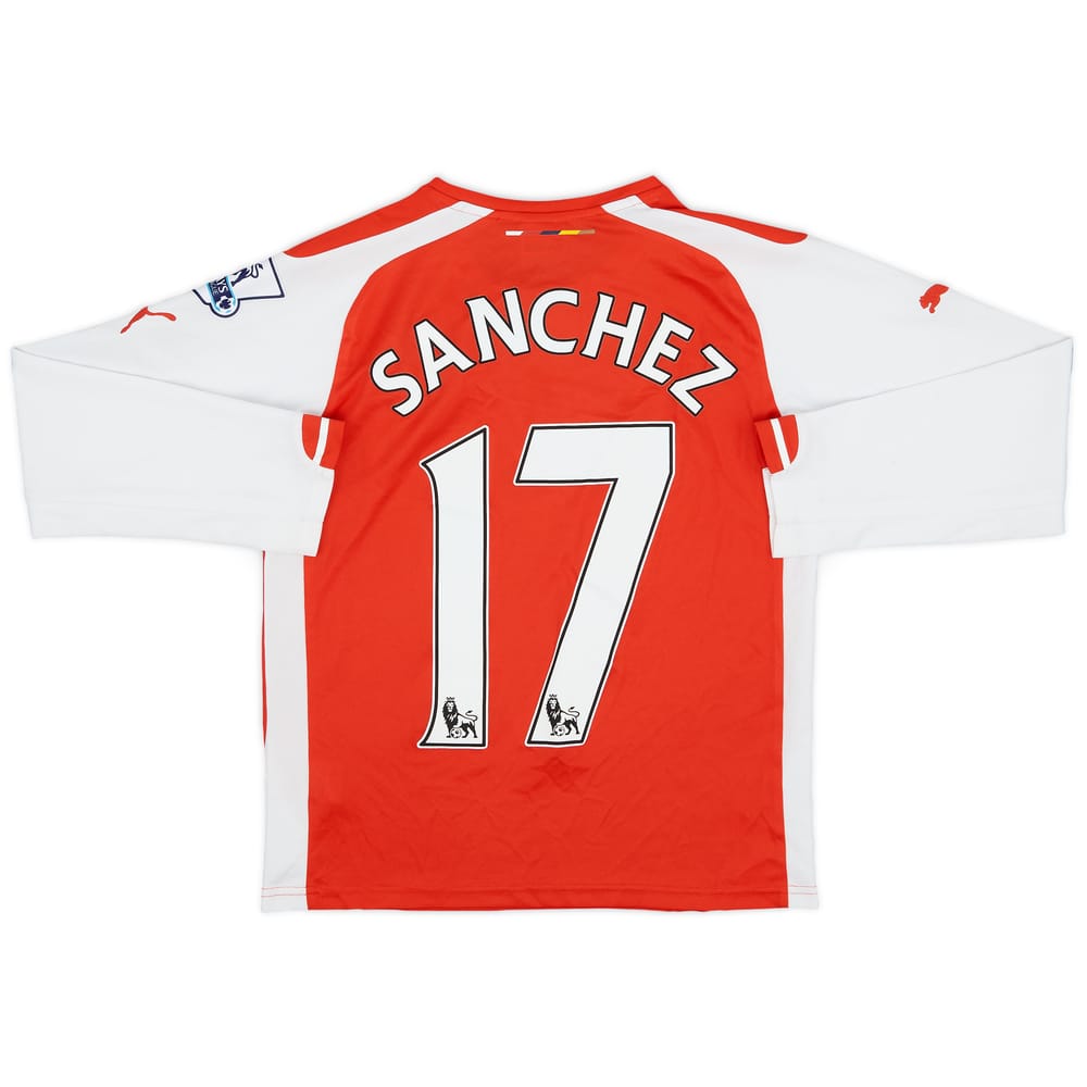 2014-15 Arsenal Home L/S Shirt Sanchez #17 - 7/10 - (M.Boys)