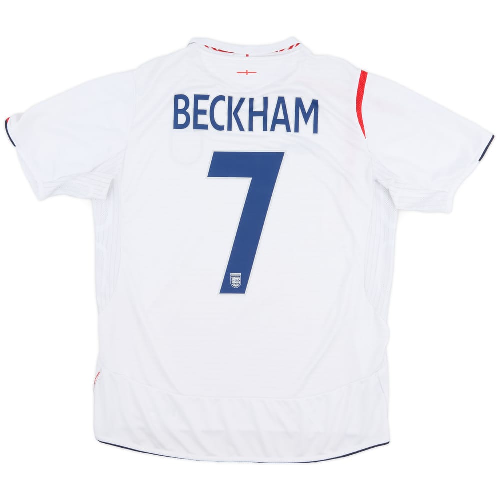 2005-07 England Home Shirt Beckham #7 - 8/10 - (L)