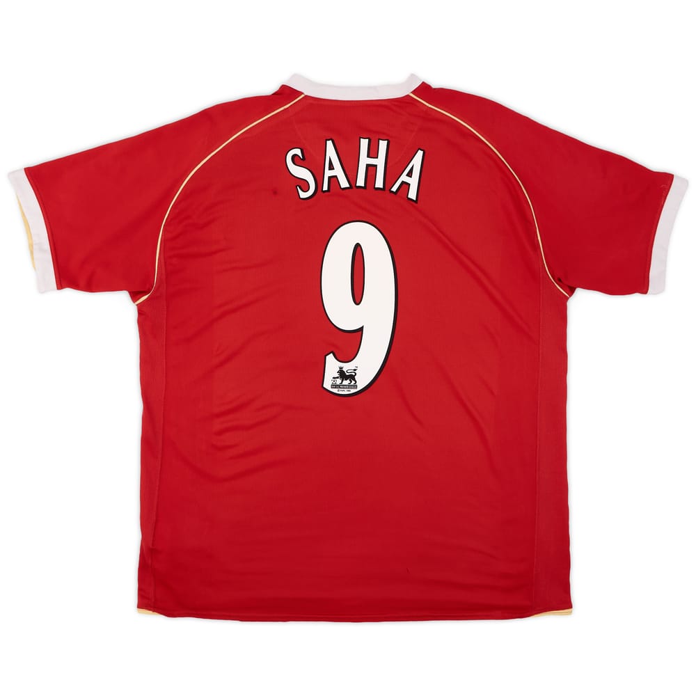 2006-07 Manchester United Home Shirt Saha #9 - 5/10 - (XL)