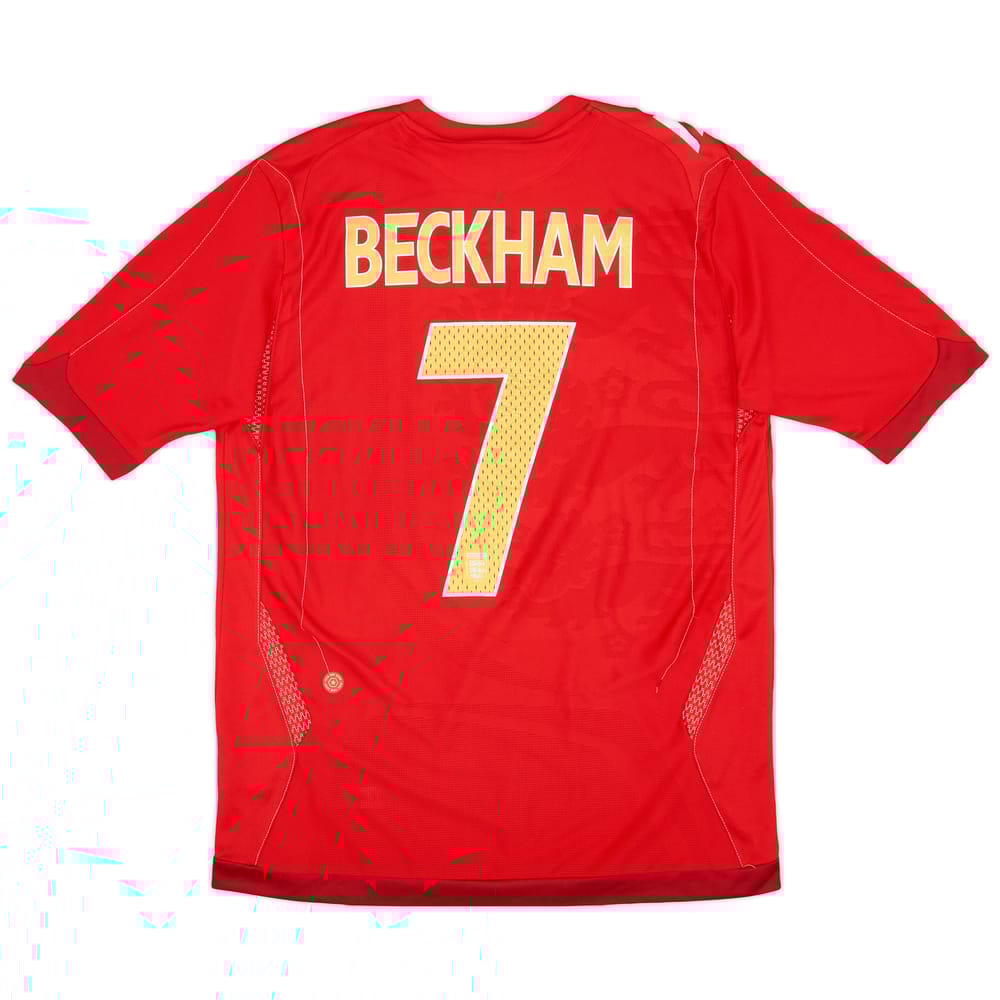 2006-08 England Away Shirt Beckham #7 - 7/10 - (M)