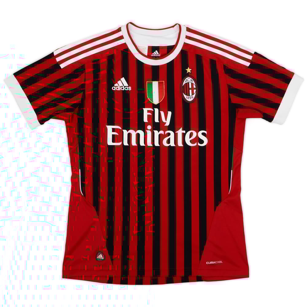 2011-12 AC Milan Home Shirt - 9/10 - (XL.Boys)