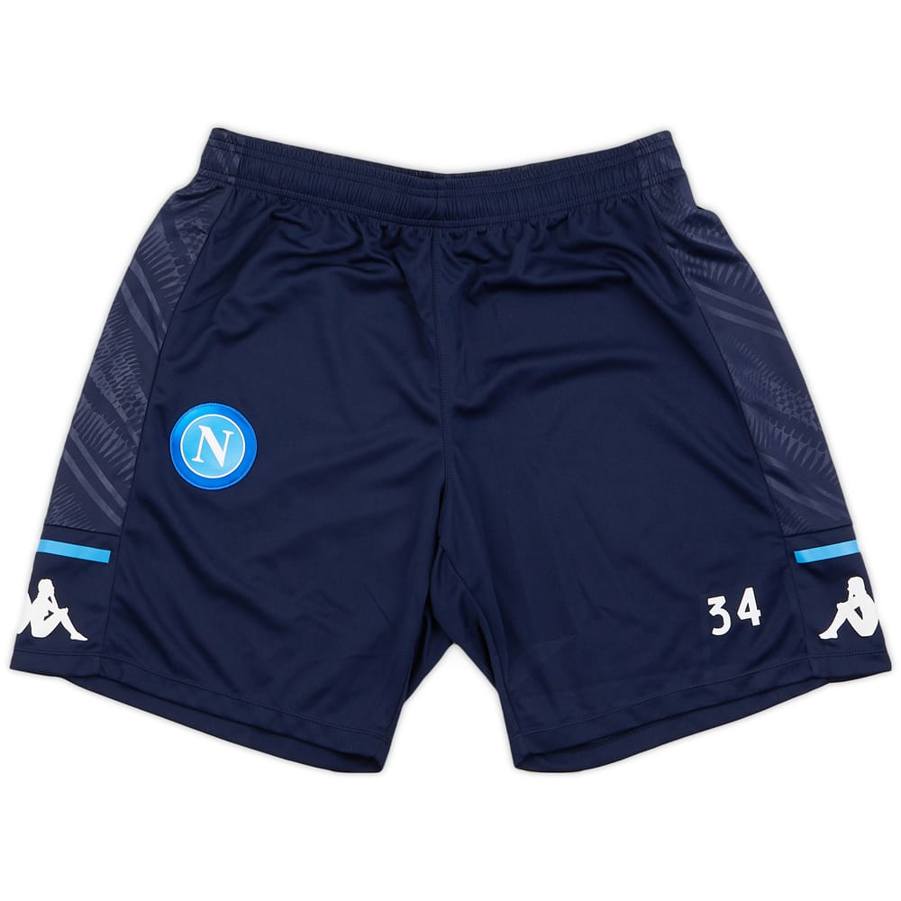 2020-21 Napoli Player Issue Kappa Training Shorts #34 - 9/10 - (XL)