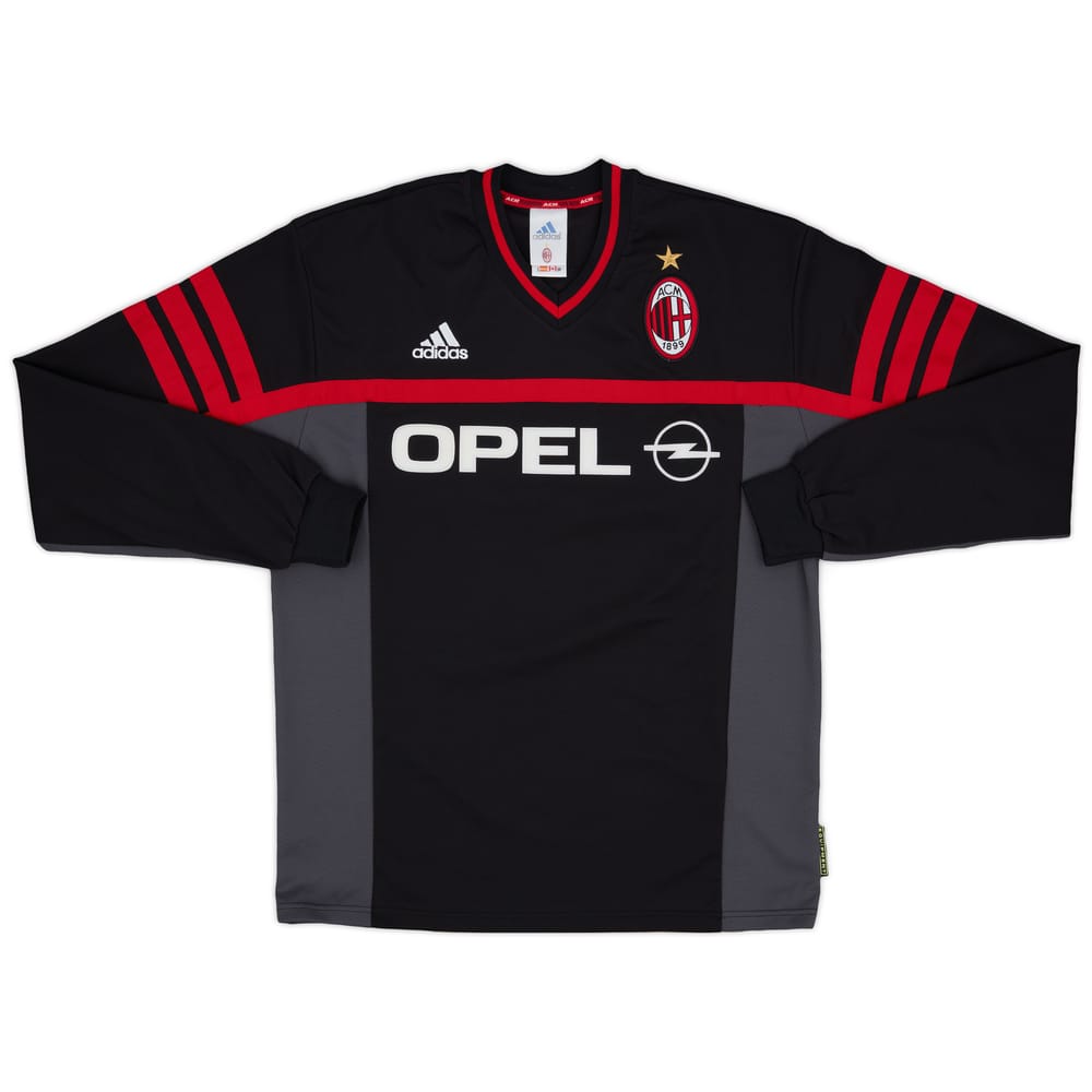 2000-01 AC Milan adidas Training L/S Shirt - 8/10 - (S)