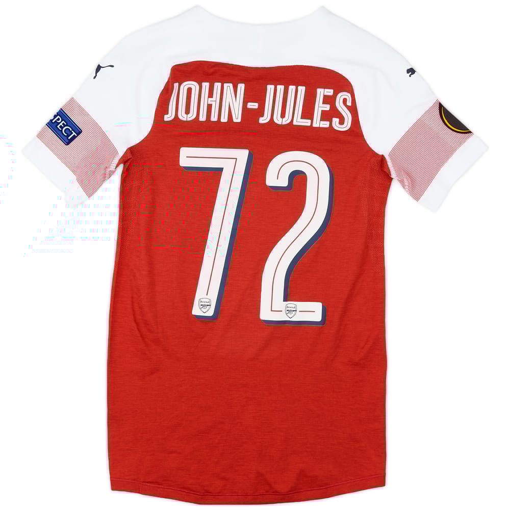 2018-19 Arsenal Match Issue Europa League Home Shirt John-Jules #72