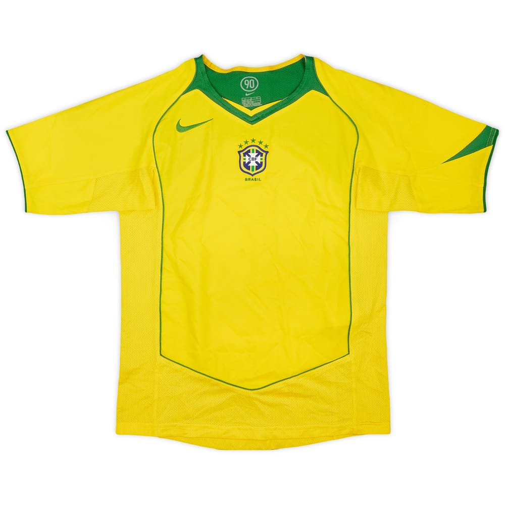 2004-06 Brazil Home Shirt - 7/10 - (L.Boys)