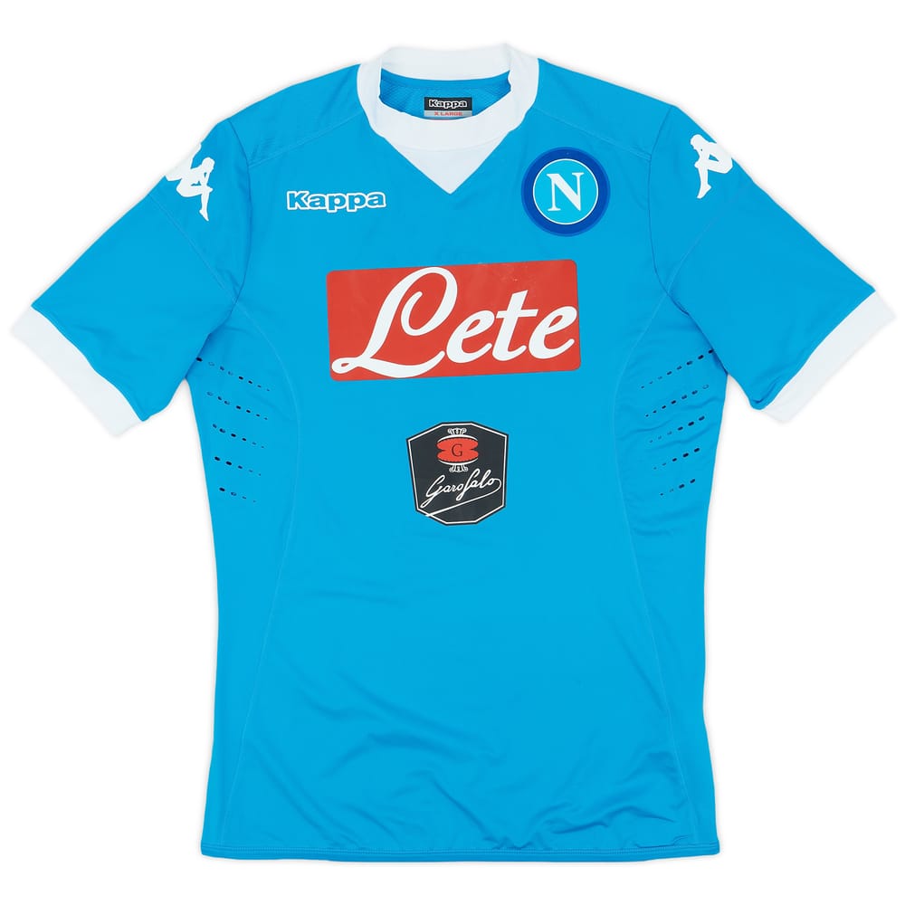 2015-16 Napoli Authentic Home Shirt - 7/10 - (XL)