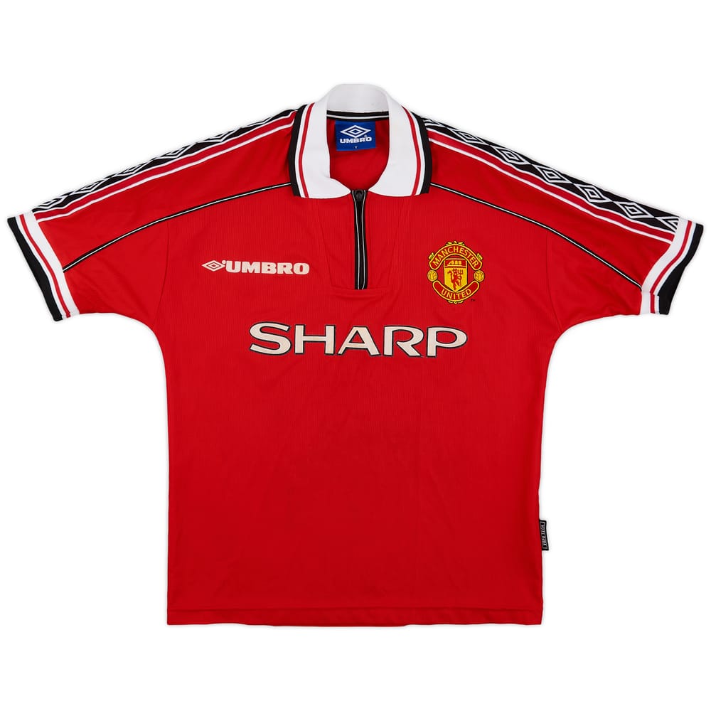 1998-00 Manchester United Home Shirt - 8/10 - (XL.Boys)