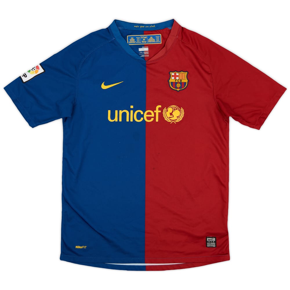 2008-09 Barcelona Home Shirt - 7/10 - (XL.Boys)