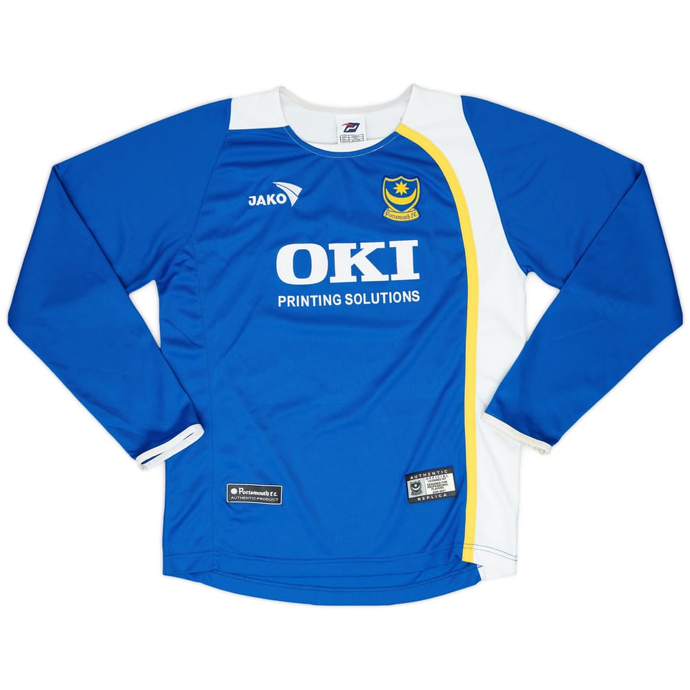 2005-06 Portsmouth Home L/S Shirt - 9/10 - (S)
