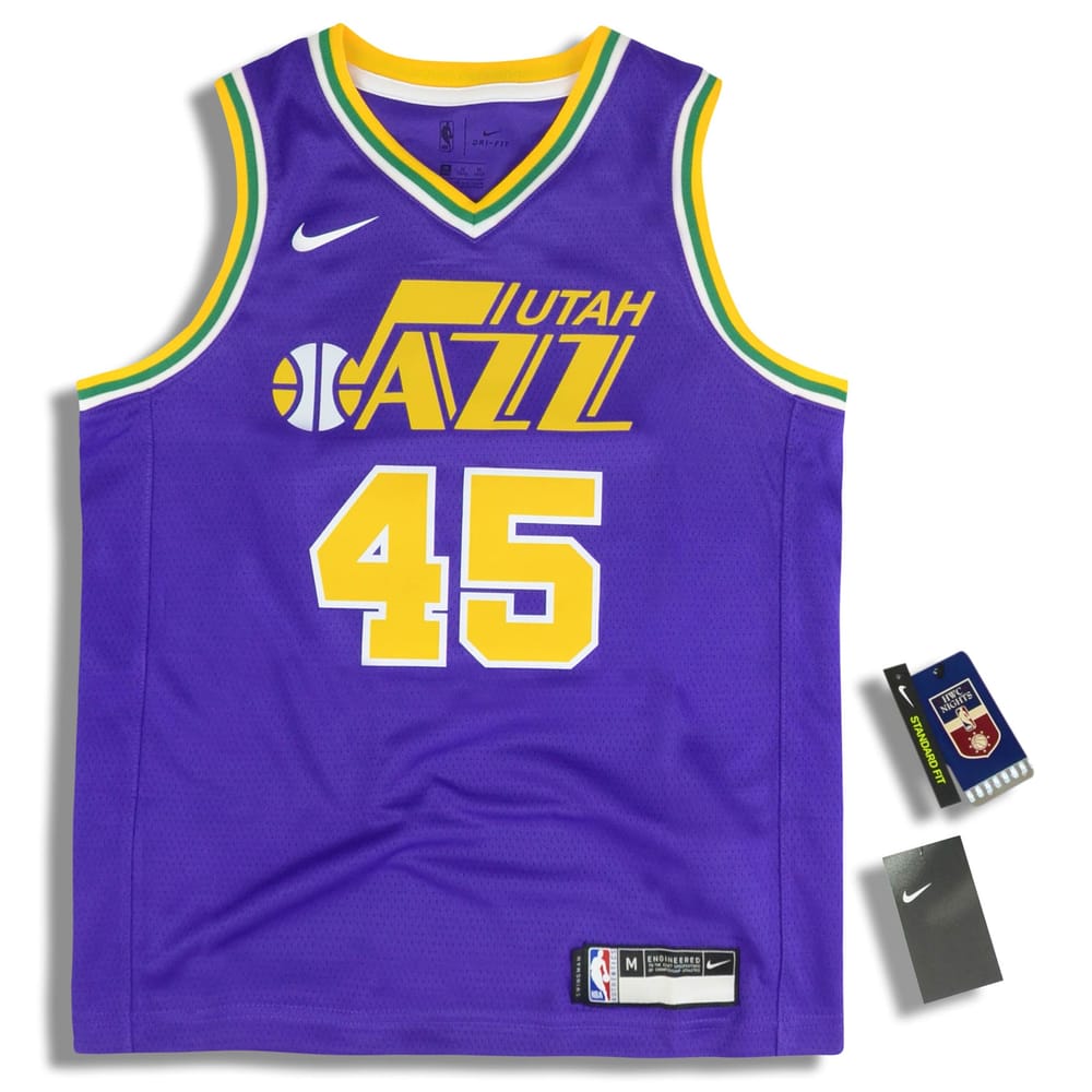 1984 Utah Jazz Mitchell #45 Nike Hardwood Classics Swingman Jersey Y - W/Tags