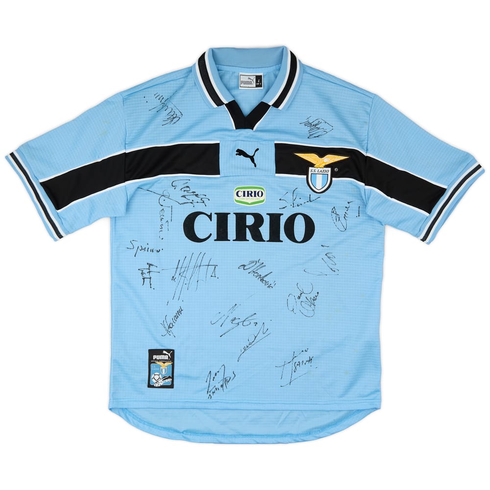 1998-00 Lazio Signed Home Shirt - 6/10 - (L)