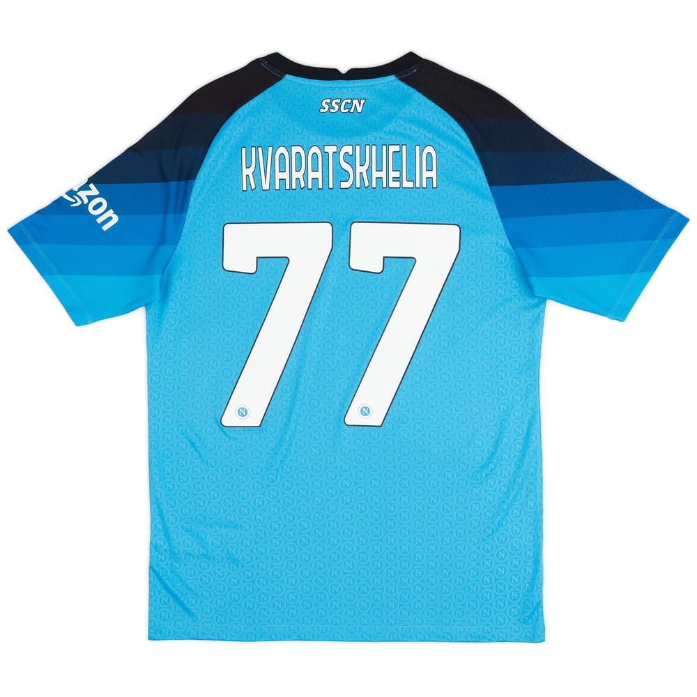 2022-23 Napoli Authentic Home Shirt Kvaratskhelia #77