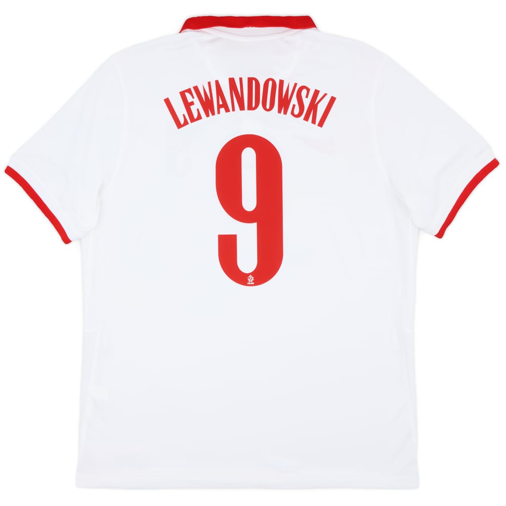2020-21 Poland Home Shirt Lewandowski #9 - 9/10 - (L)