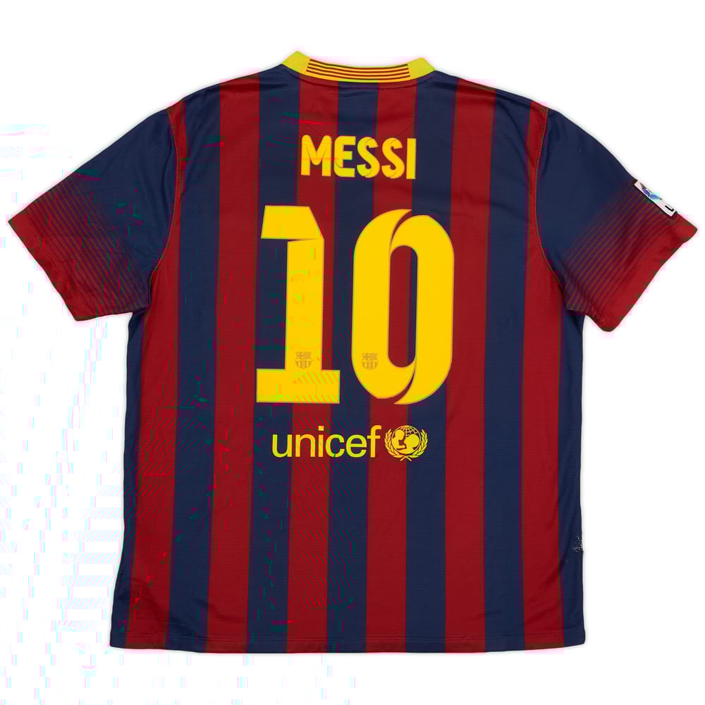 2013-14 Barcelona Home Shirt Messi #10 - 6/10 - (XL)