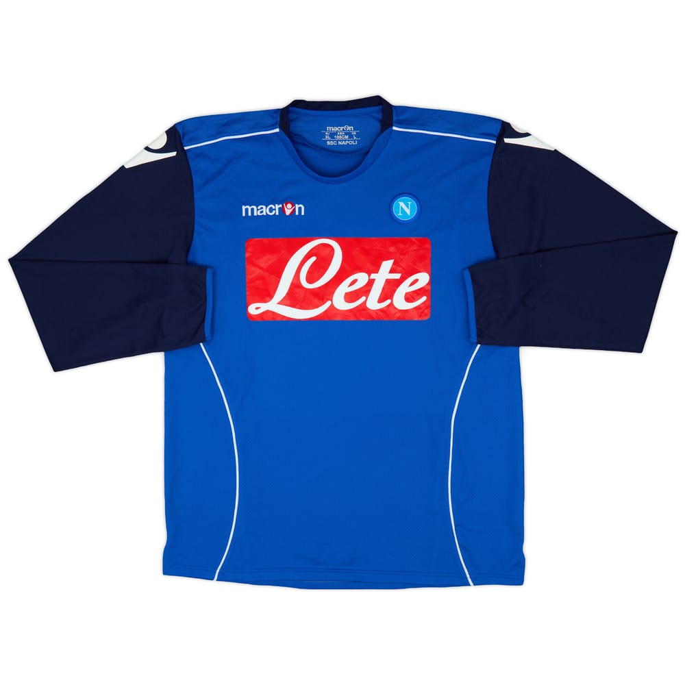 2009-10 Napoli Macron Training L/S Shirt - 9/10 - (XL)
