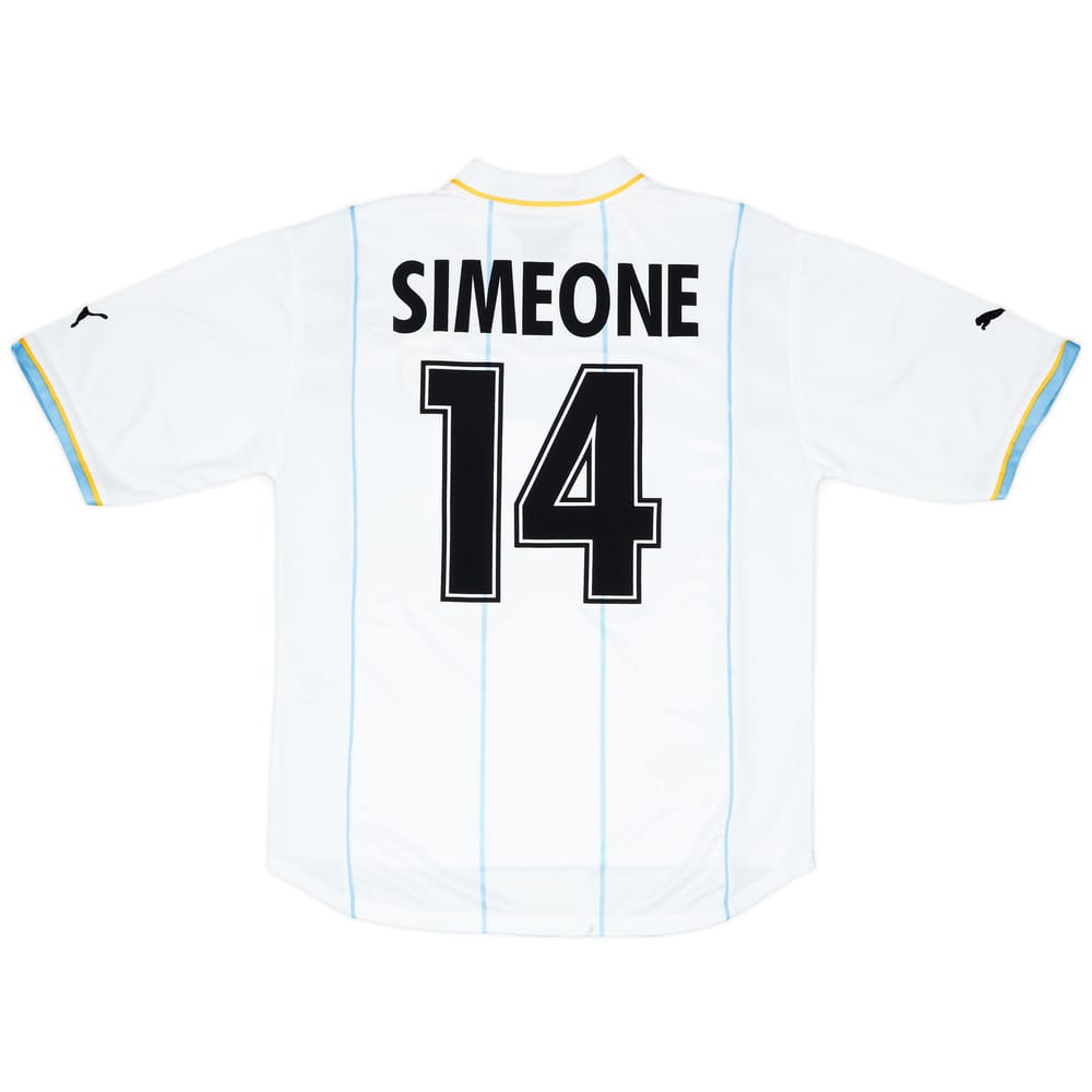 2001-02 Lazio European Home Shirt Simeone #14 - 6/10 - (M)