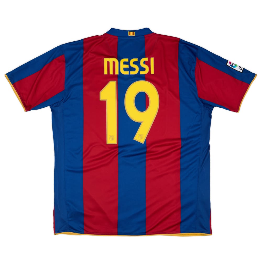 2007-08 Barcelona Home Shirt Messi #19 - 8/10 - (XXL)
