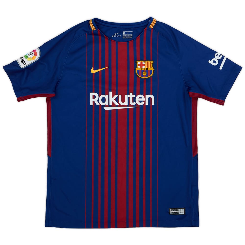 2017-18 Barcelona Home Shirt - 10/10 - (L.Boys)