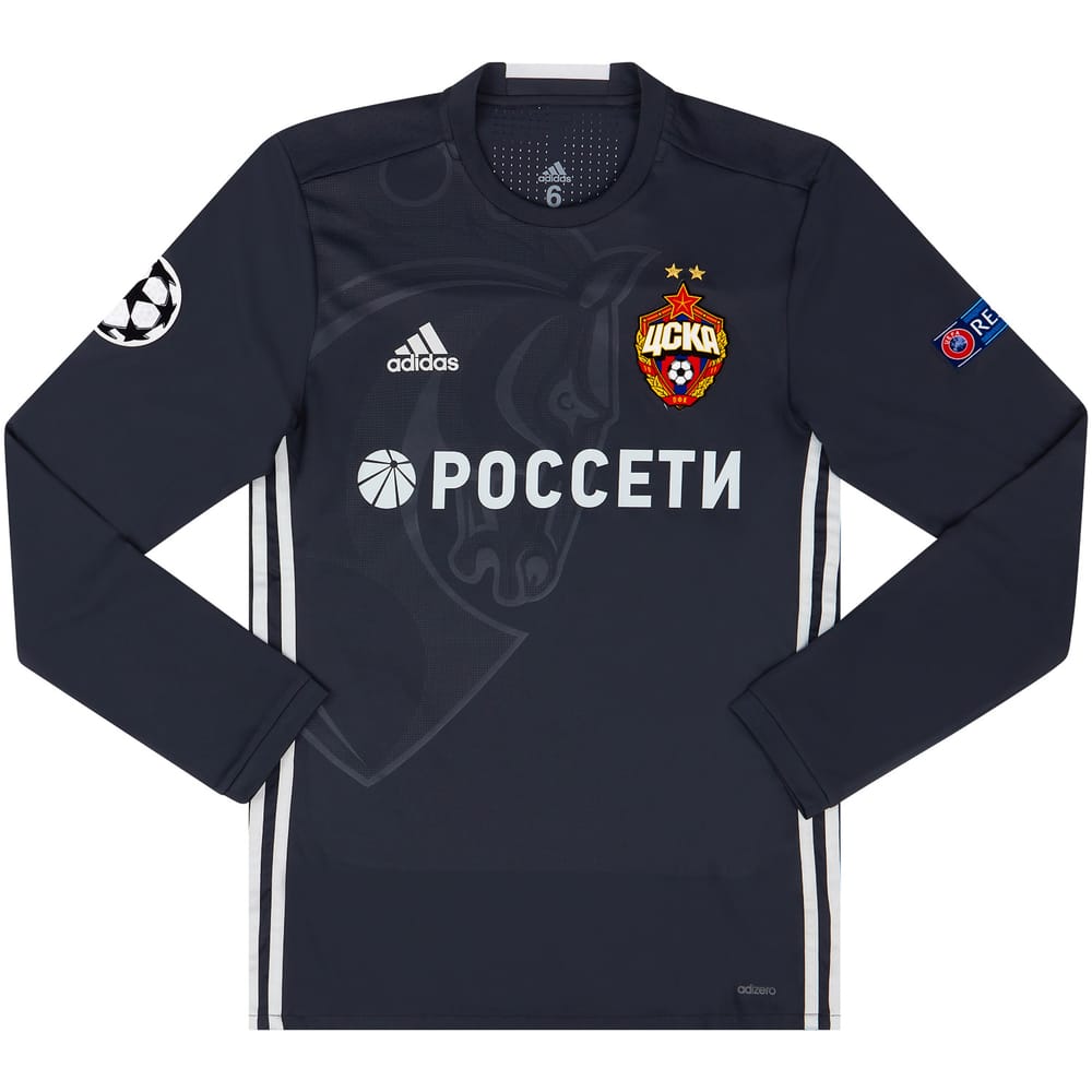 2017-18 CSKA Moscow Match Issue Champions League Third L/S Shirt Gordyushenko #72