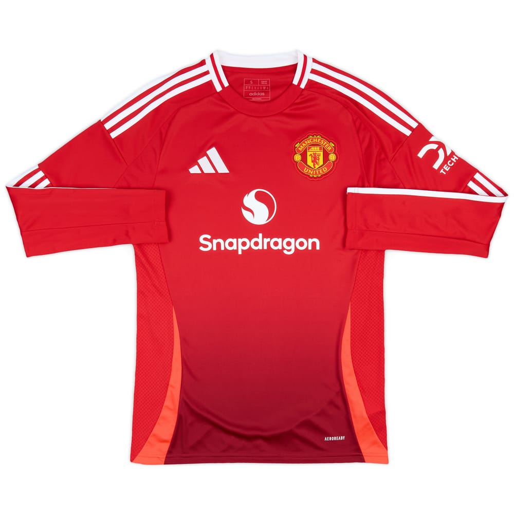 2024-25 Manchester United Home L/S Shirt - As New- (S)