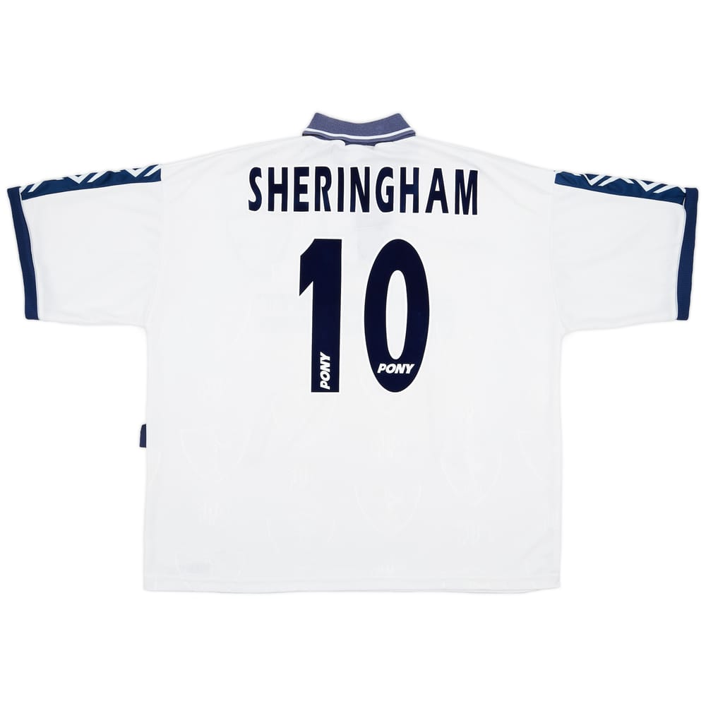 1995-97 Tottenham Home Shirt Sheringham #10 - 8/10 - (XL)