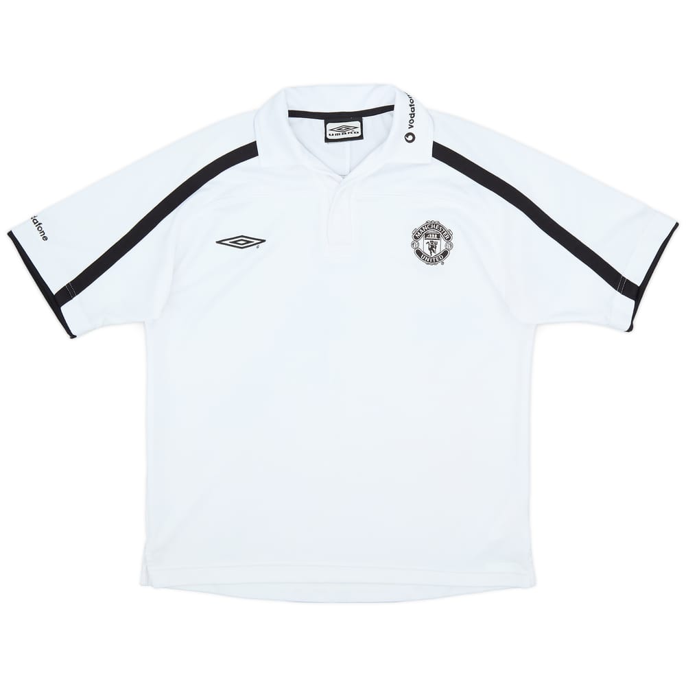 2001-02 Manchester United Umbro Polo Shirt - 7/10 - (M)