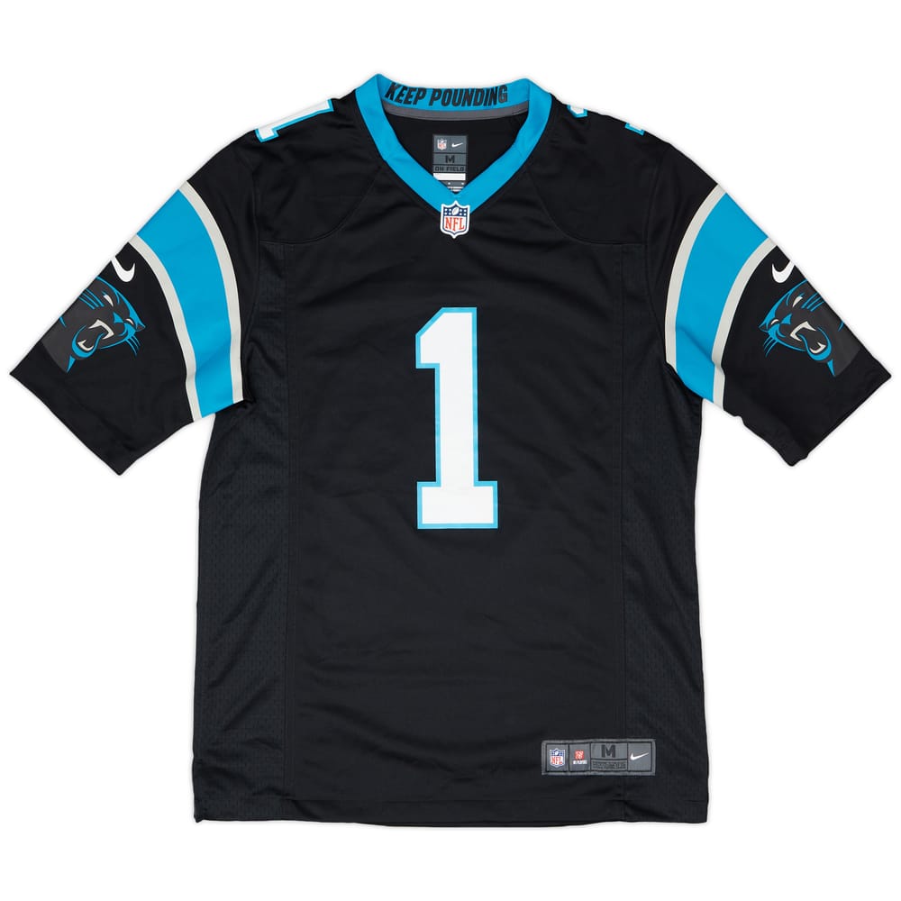 2012-19 Carolina Panthers Newton #1 Nike Game Home Jersey - 6/10 - (M)