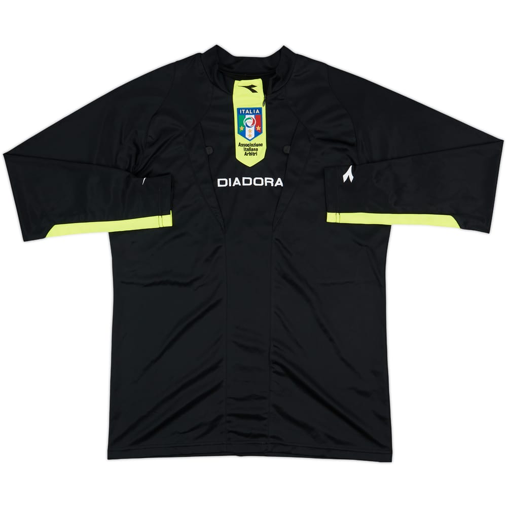 2009-10 ITALY FIGC Diadora Referee L/S Shirt - 9/10 - (S)