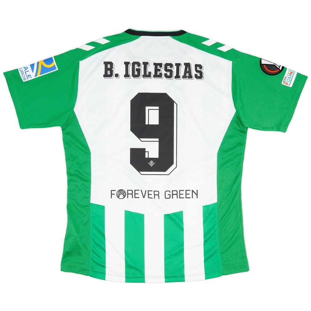 2022-23 Real Betis Match Issue Europa League Home Shirt B. Iglesias #9