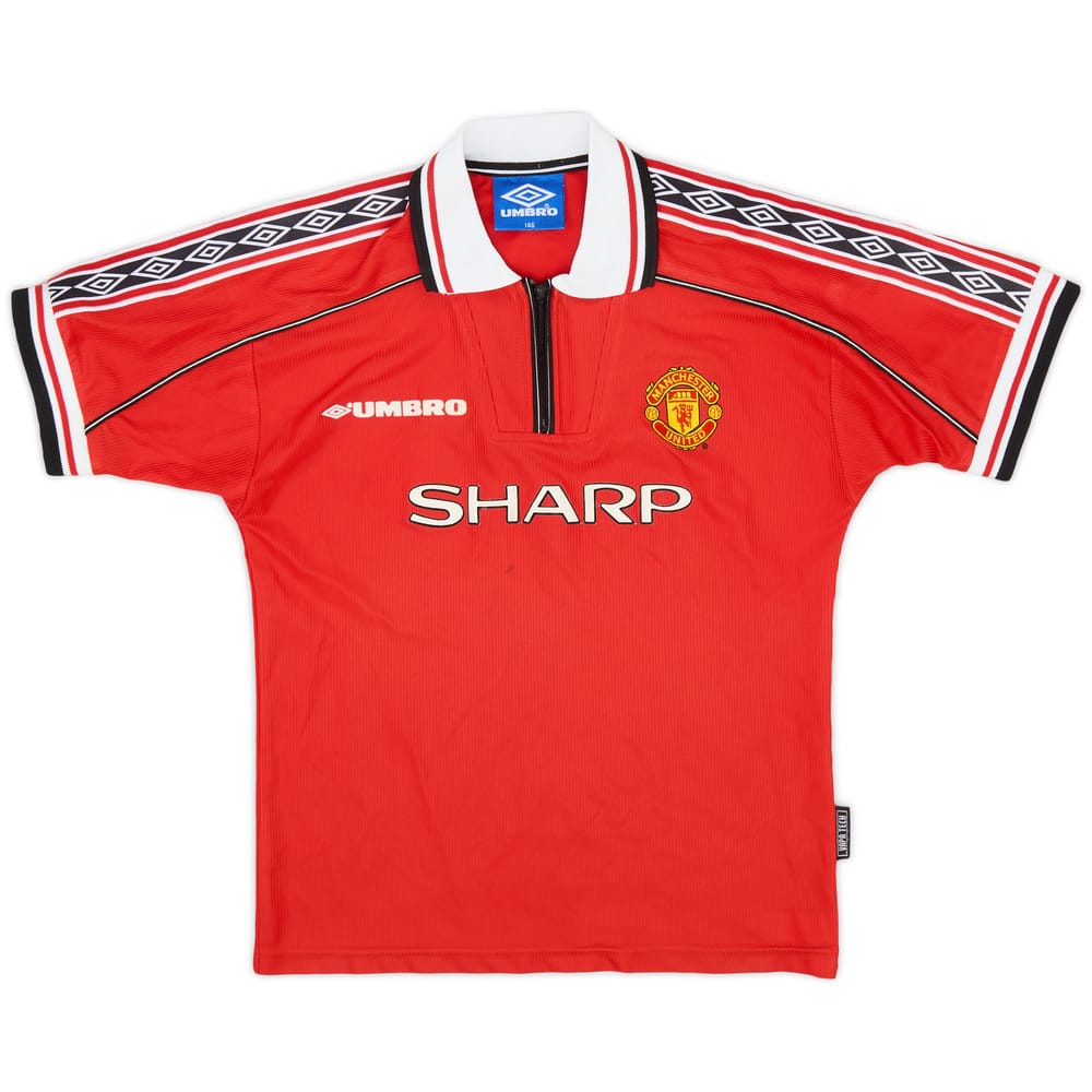 1998-00 Manchester United Home Shirt - 8/10 - (M.Boys)