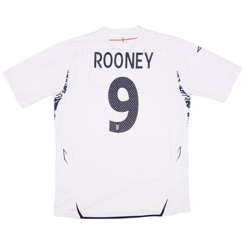 2007-09 England Home Shirt Rooney #9 - 6/10 - (L)