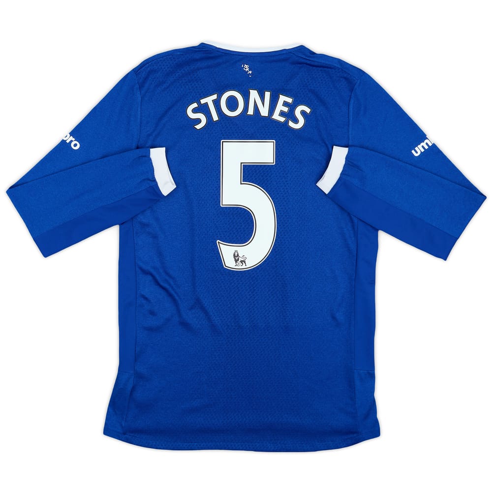 2015-16 Everton Home L/S Shirt Stones #5 - 7/10 - (S)