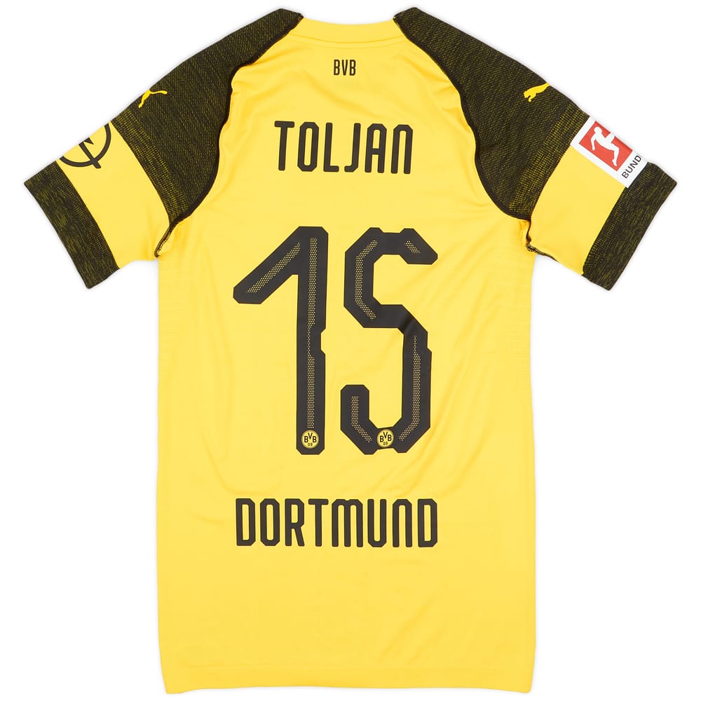 2018-19 Borussia Dortmund Match Issue Home Shirt Toljan #15
