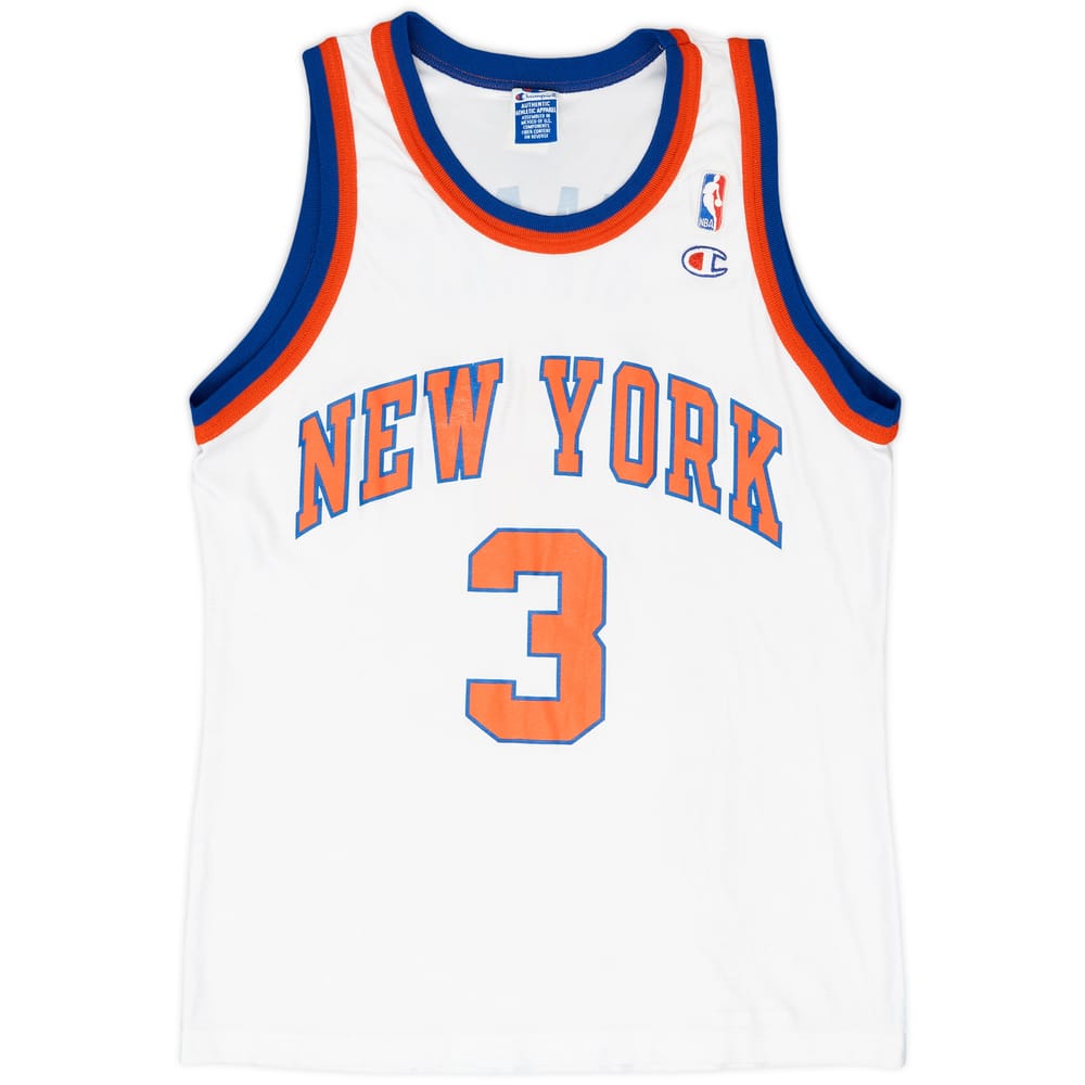 1995-97 New York Knicks Starks #3 Champion Home Jersey - 9/10 - (M)