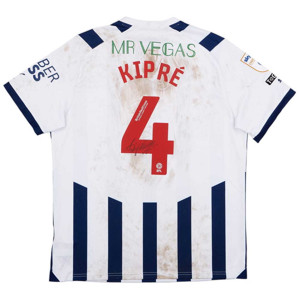 2023-24 West Brom Match Worn Signed Home Shirt Kipre #4