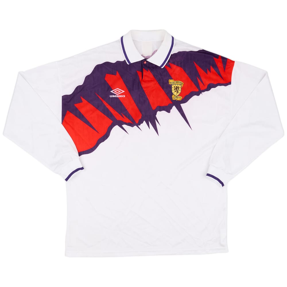 1991-93 Scotland Away L/S Shirt - 9/10 - (XXL)