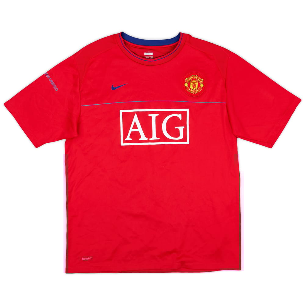 2008-09 Manchester United Nike Training Shirt - 8/10 - (XL)