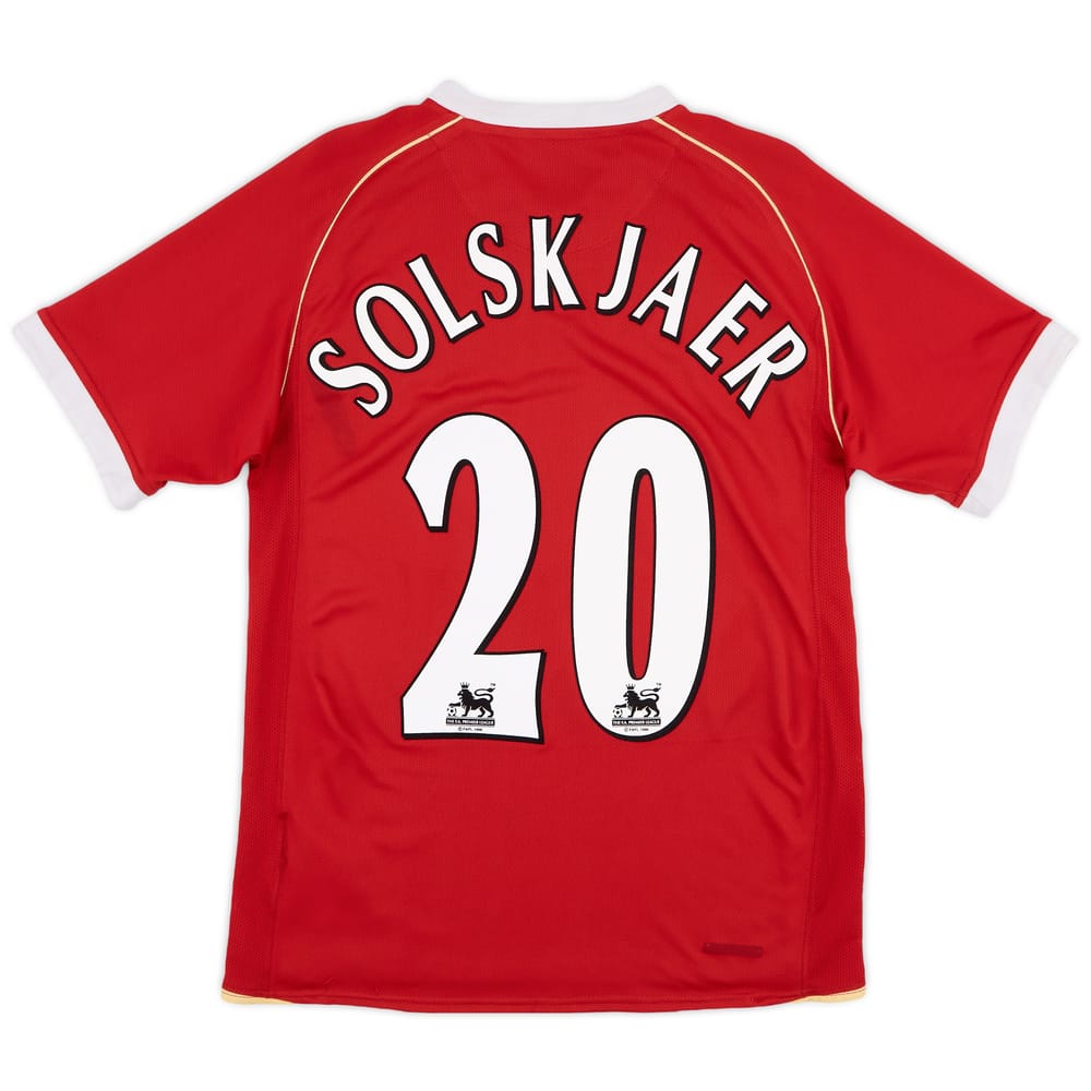 2006-07 Manchester United Home Shirt Solskjaer #20 - 7/10 - (S)