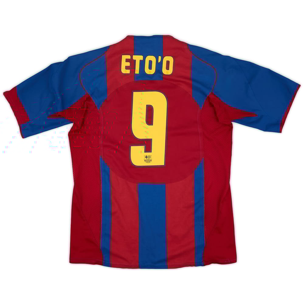 2004-05 Barcelona European Player Issue Home Shirt Eto'o #9 - 8/10 - (L)