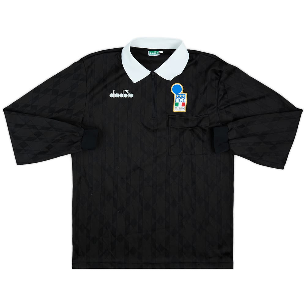 1990s Italy FIGC Diadora Referee L/S Shirt - 8/10 - (L)