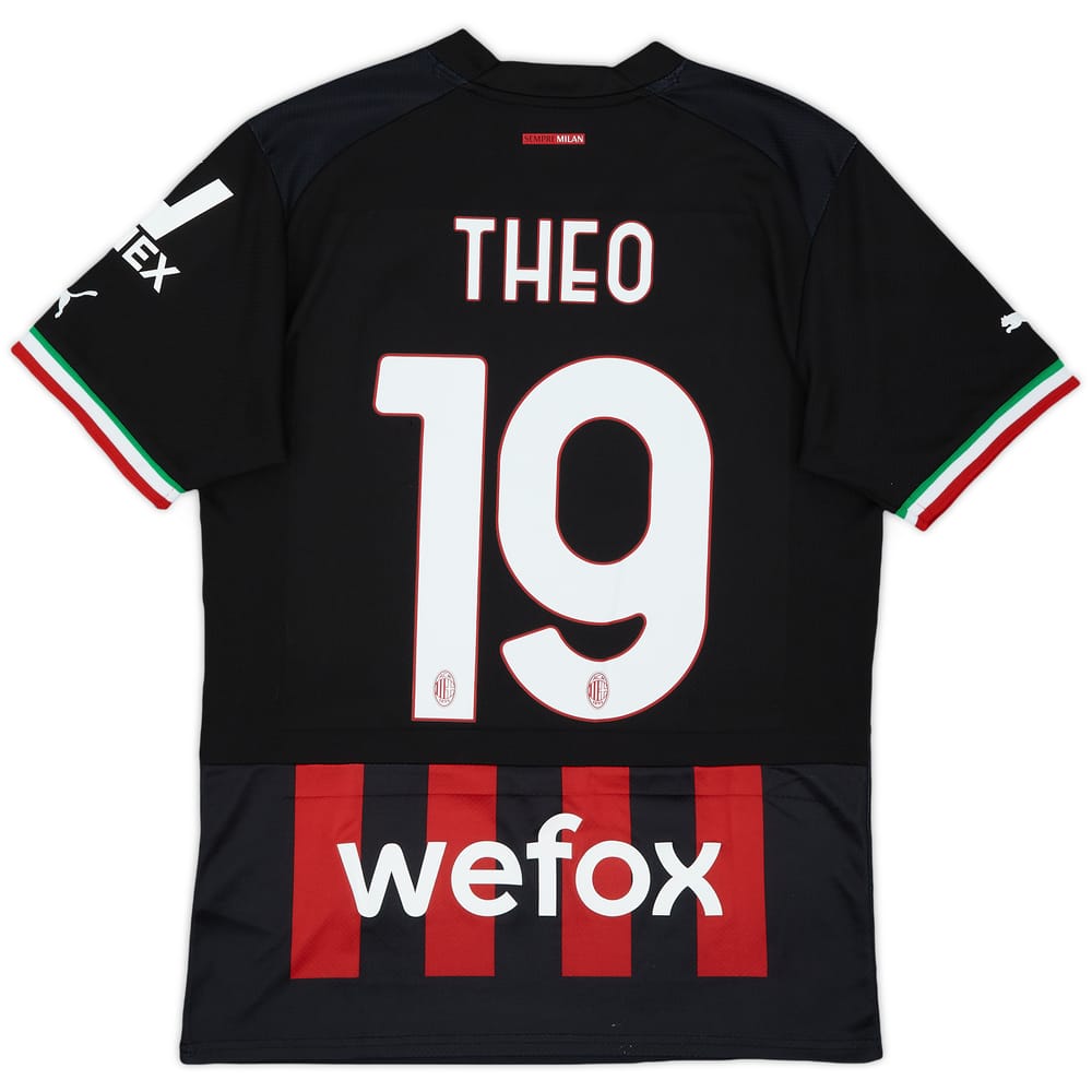 2022-23 AC Milan Home Shirt Theo #19 - 9/10 - (S)