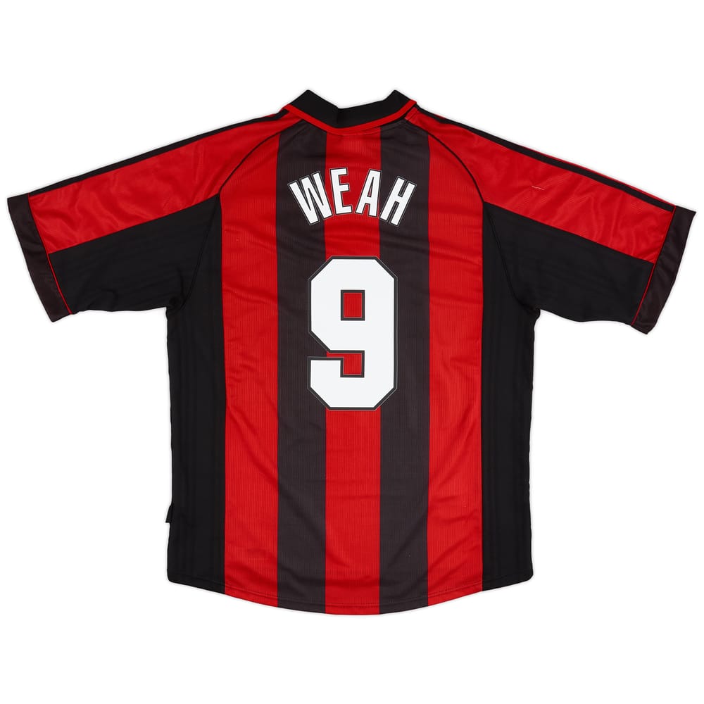 1998-00 AC Milan Home Shirt Weah #9 - 8/10 - (L)