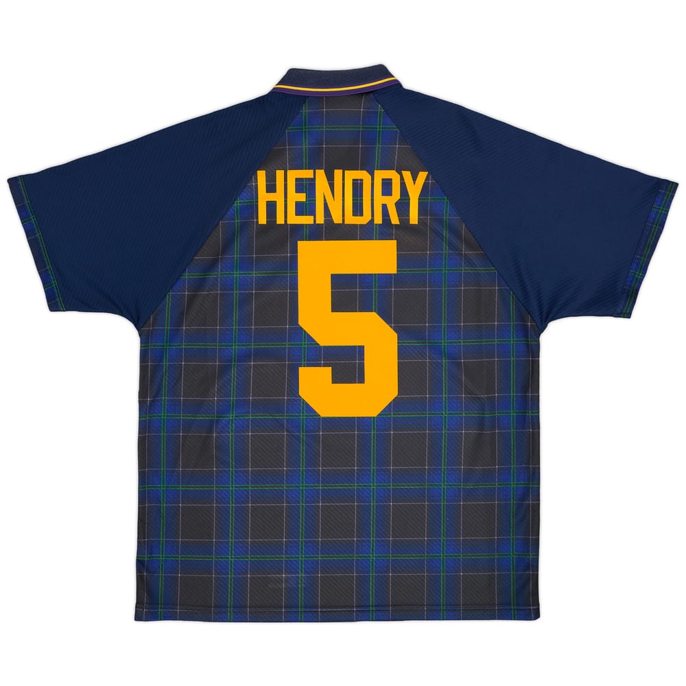 1994-96 Scotland Home Shirt Hendry #5 - 9/10 - (XL)