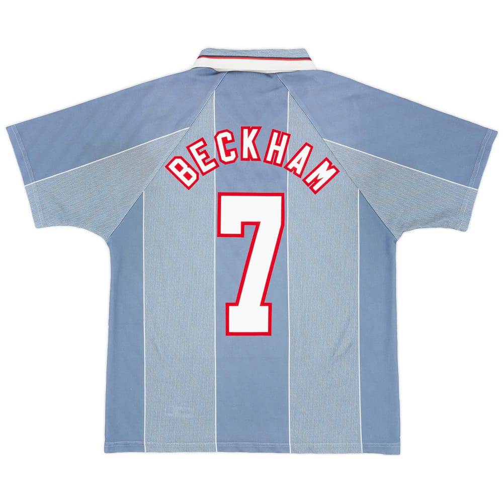 1996-97 England Away Shirt Beckham #7 - 5/10 - (L)