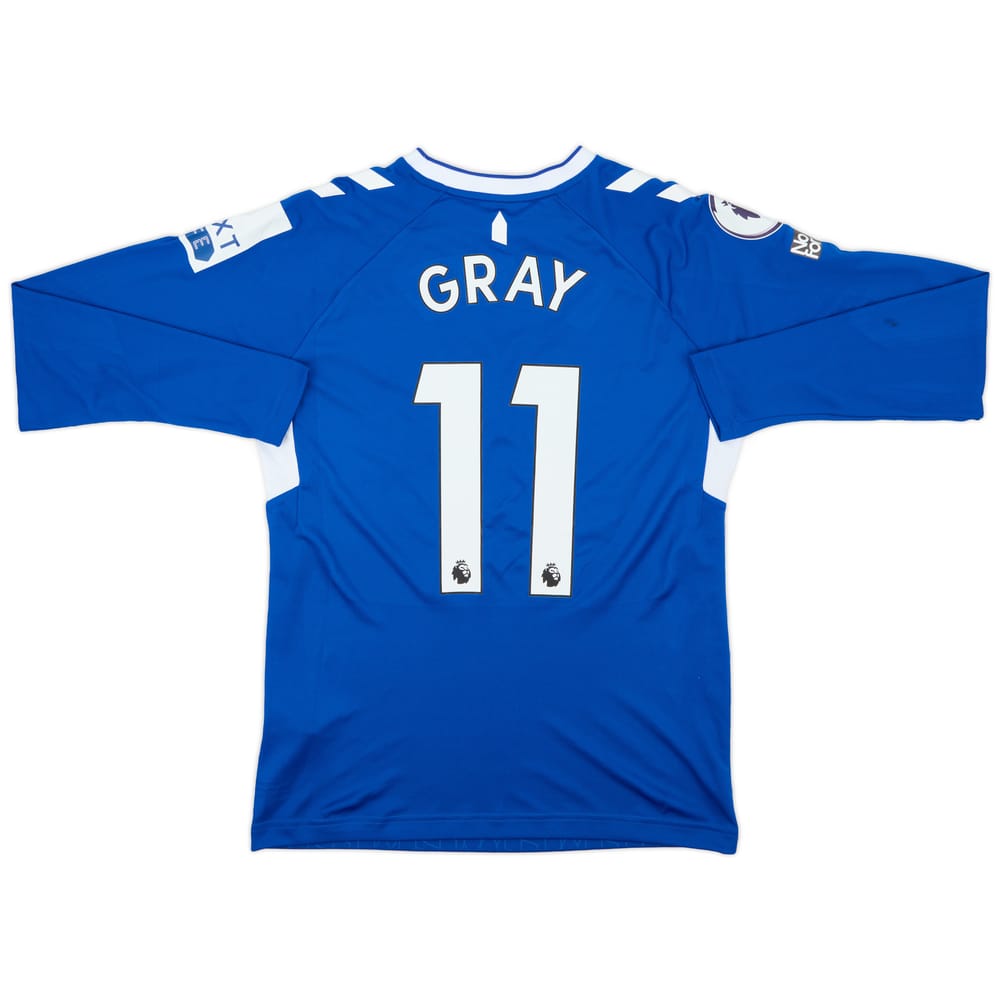 2022-23 Everton Match Issue Home L/S Shirt Gray #11