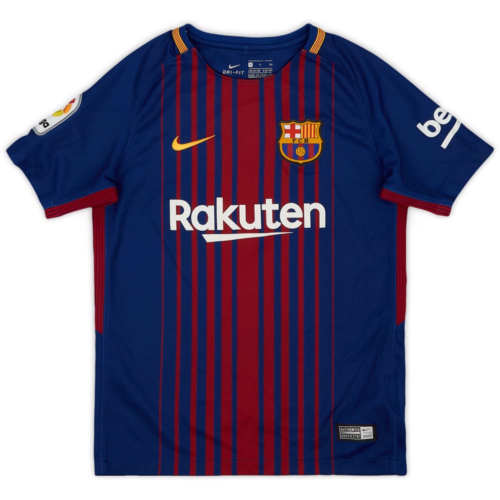 2017-18 Barcelona Home Shirt - 9/10 - (S.Boys)