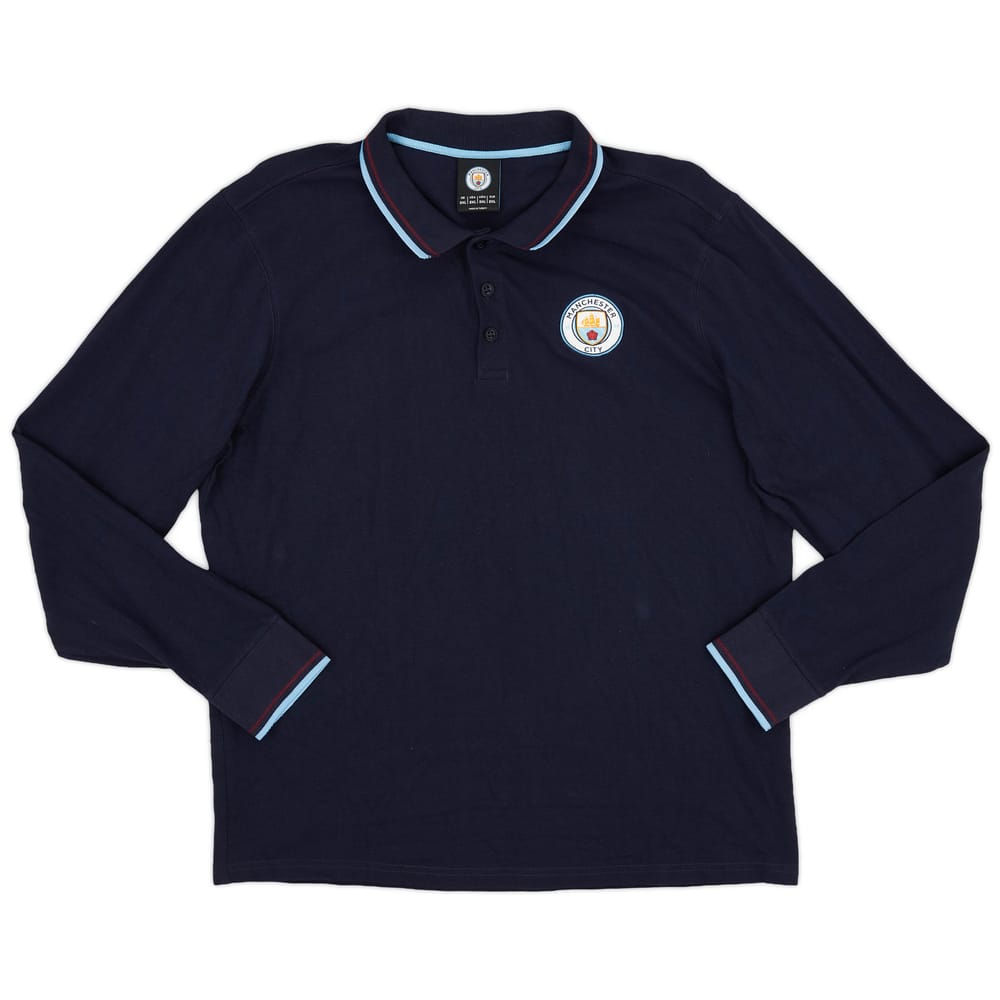 2021-22 Manchester City Polo L/S Shirt - 8/10 - (XXL)